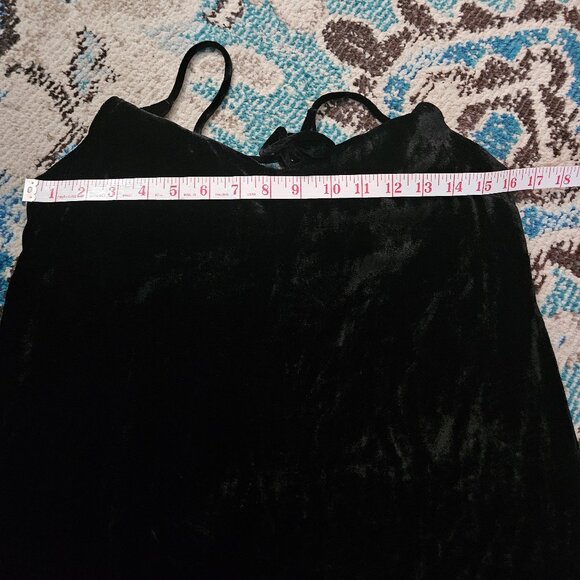 Black Velvet Slip Dress - Picture 8 of 8